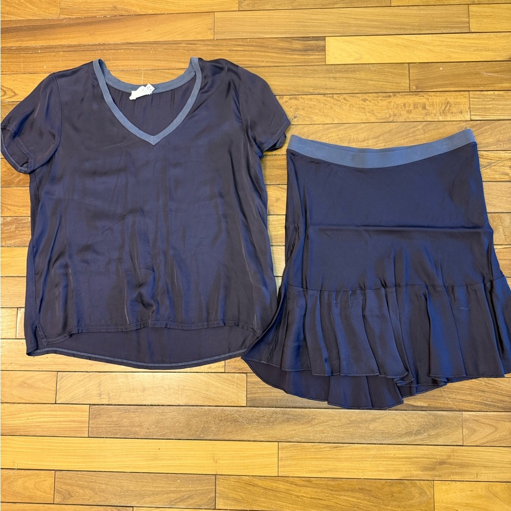 nation ltd silky set! Top and skirt NWOT